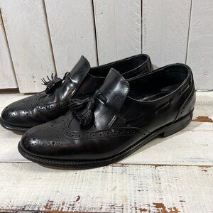 Executive Imperials Black Wing Tip Shoes Size 8.5 D Made In USA